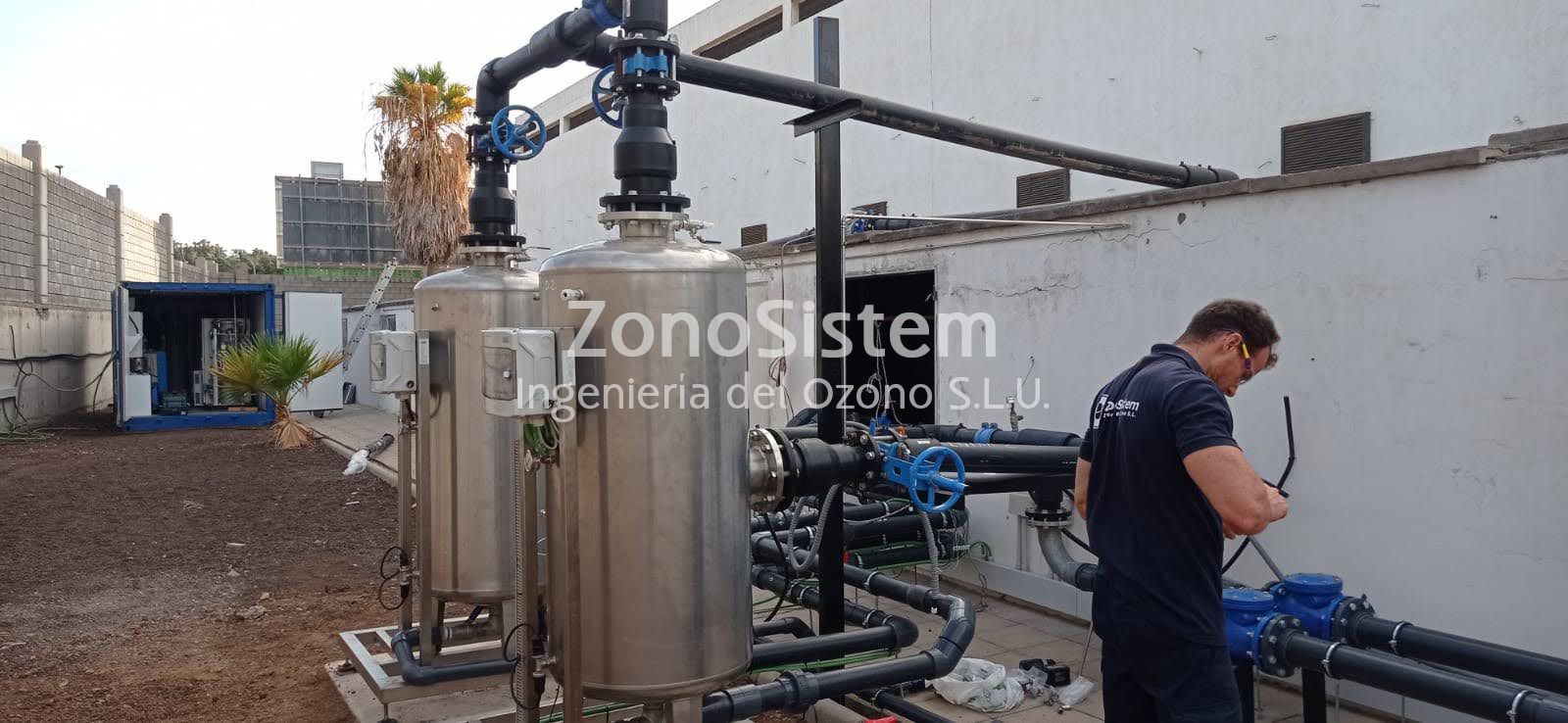 Deep ozonation of pumping pits with direct outfall. Canary Islands