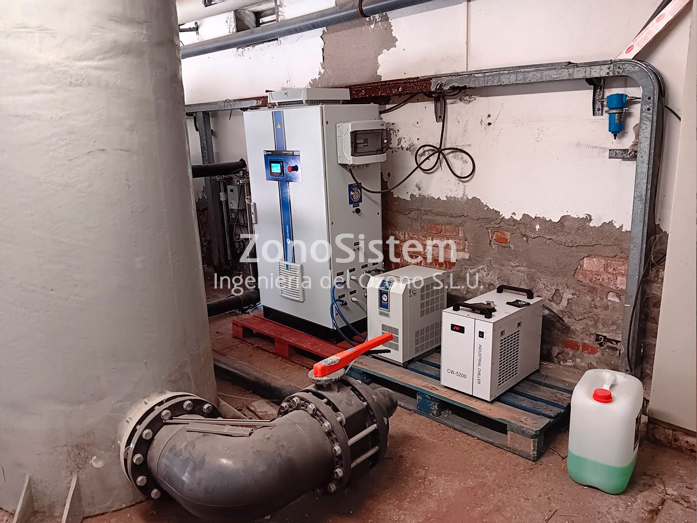 Ozone for lemon fish fish farm, Spain.