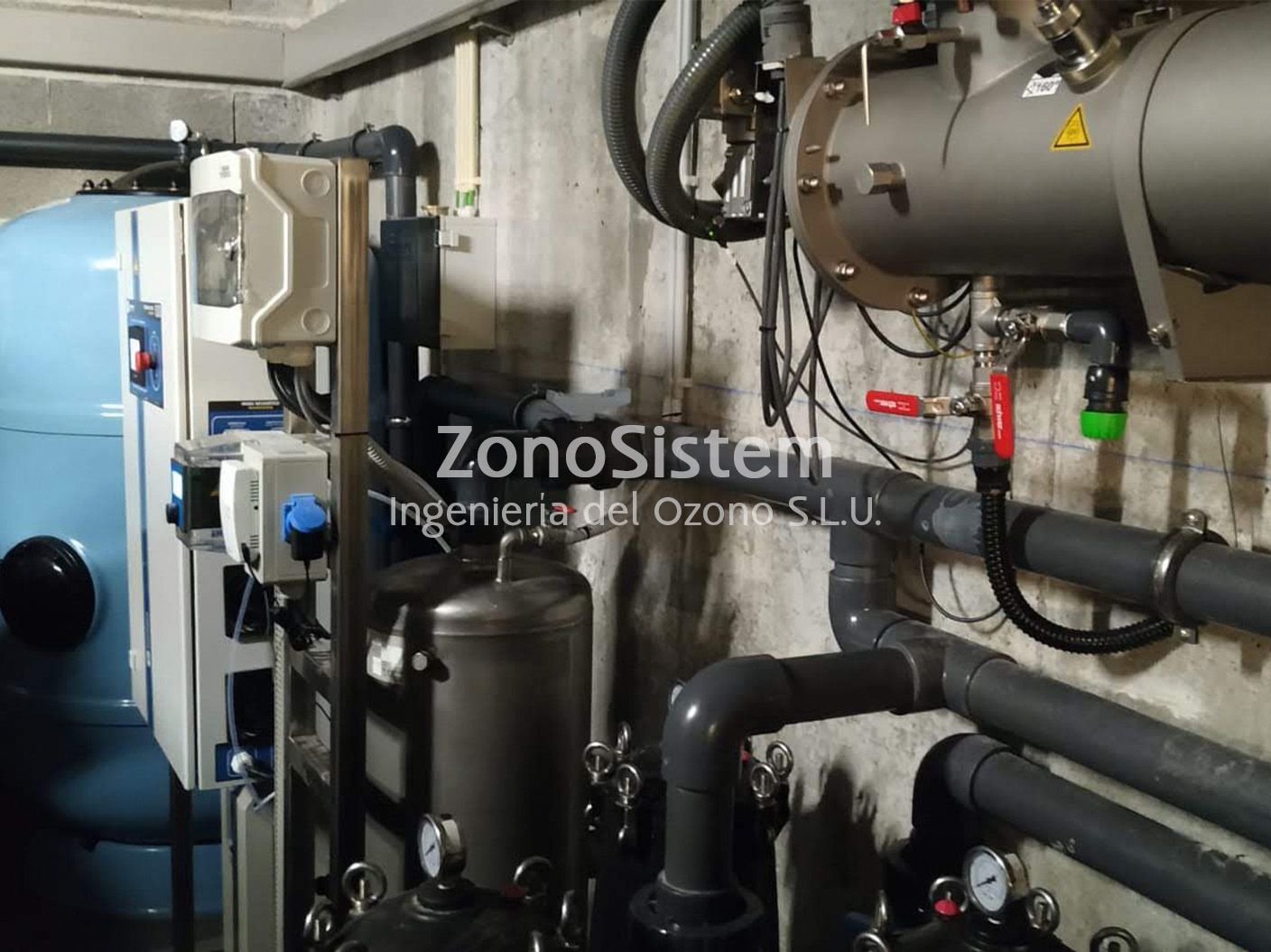 Ozono para piscifactoría de esturión, España.