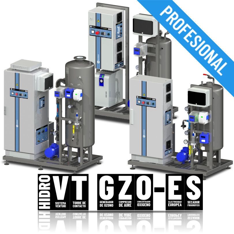 Generatori di ozono professionali per acqua serie HIDRO VT GZO-ES