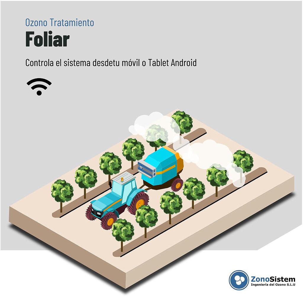 Uso de ozônio para tratamento de pulverizaçã foliar