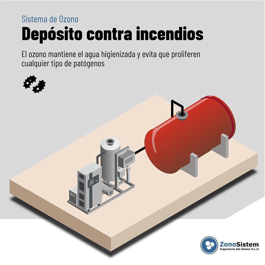 Uso del ozono en depósito de agua contra incendios